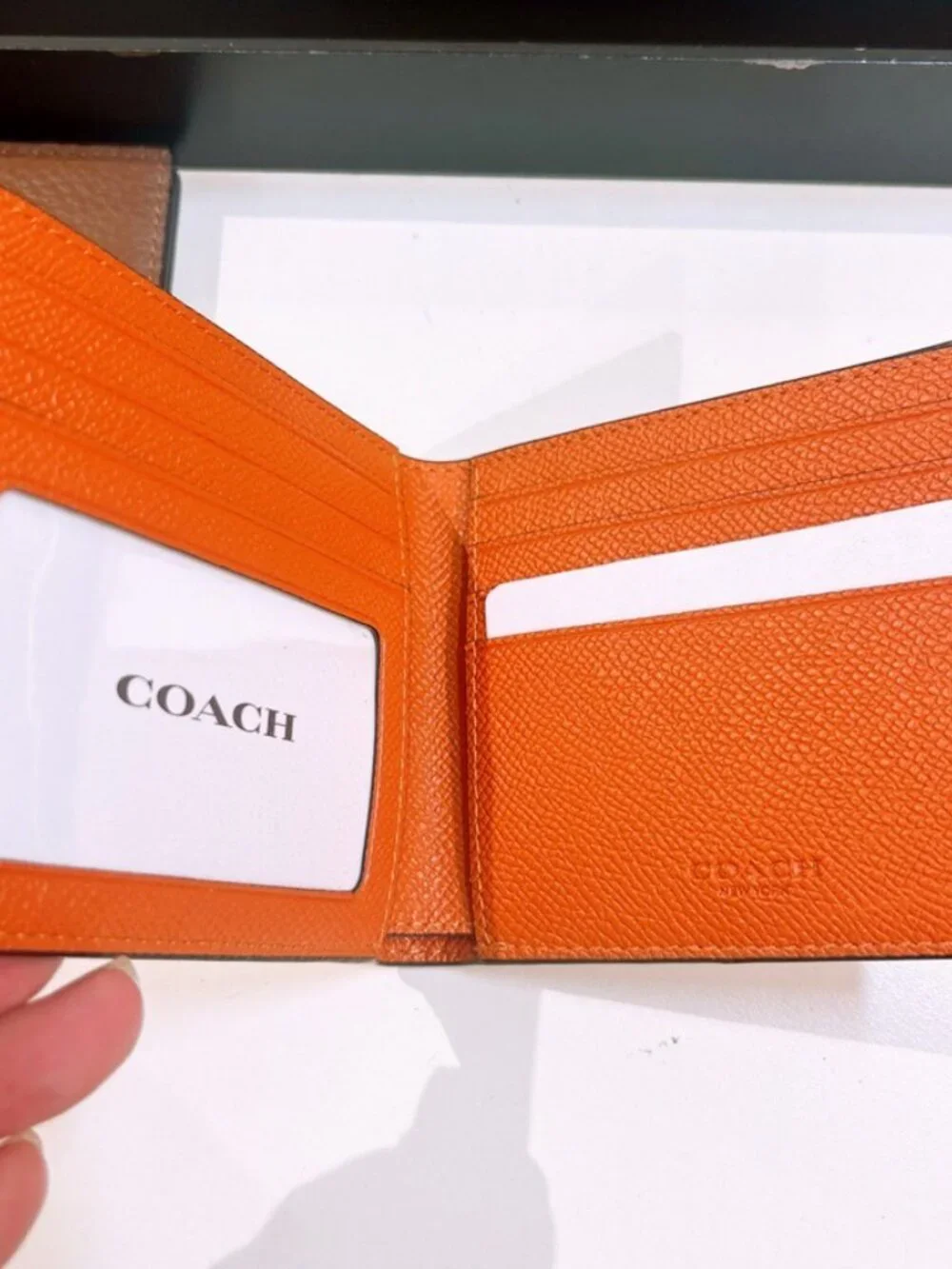Coach Id Billfold Wallet CEB80 Spice Orange